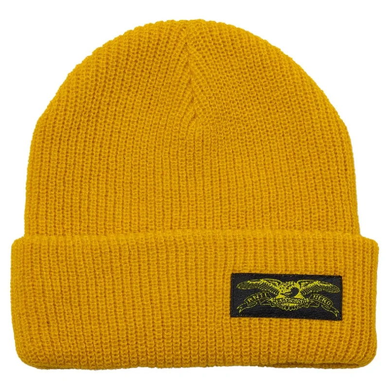 Anti Hero - Stock Eagle Label Cuff Beanie Gold