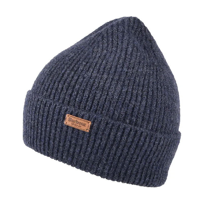 Barbour Hats Pendle Recycled Cuffed Beanie Hat - Navy Blue