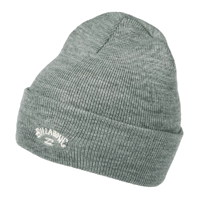 Billabong Hats Arch Cuffed Beanie Hat - Heather Grey