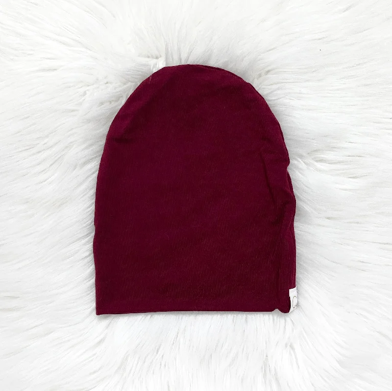 Burgundy Slouchy Beanie