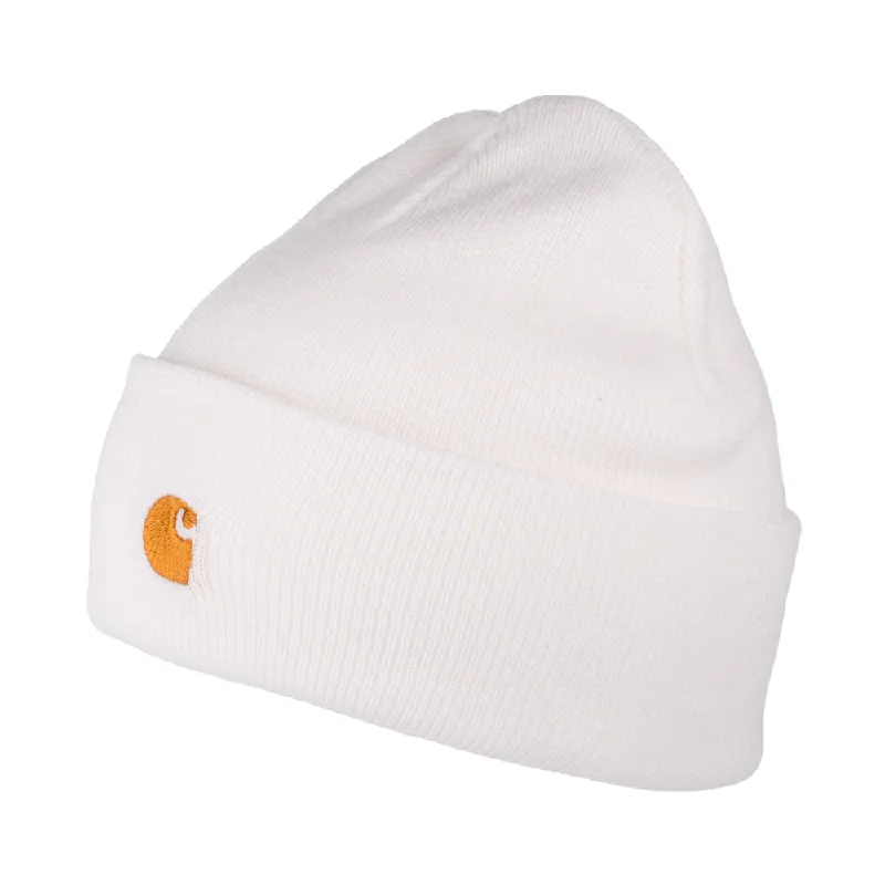 Carhartt WIP Hats Chase Cuffed Beanie Hat - White