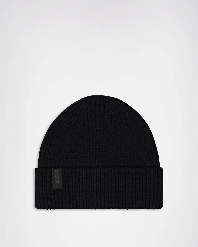 Fjord Merino Beanie  - Black