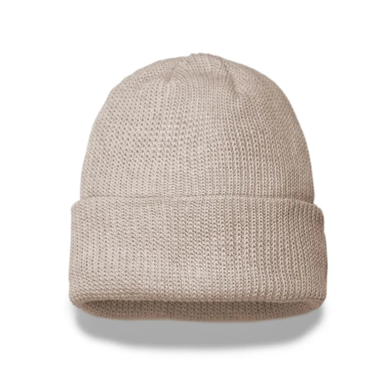 Heather Brown Fine Knit Beanie