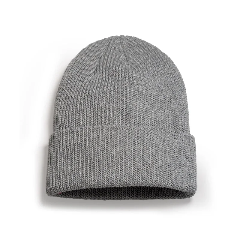 Grey Fine Knit Beanie