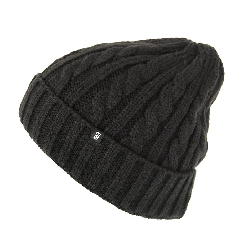 Jaxon & James Cable Knit Beanie Hat - Black