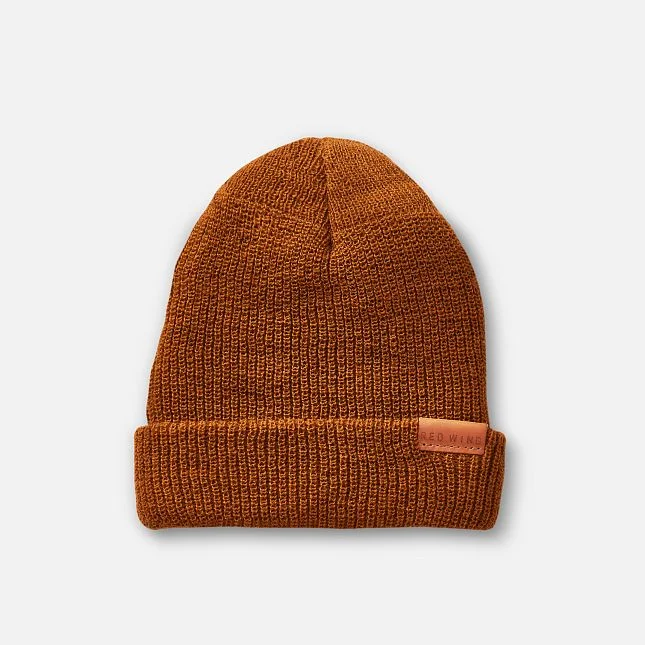 Merino Wool Knit Cap Beanie in Copper 97498