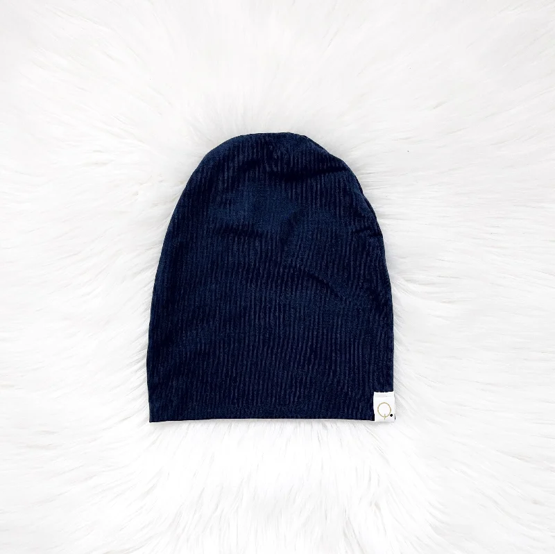 Navy Slouchy Beanie