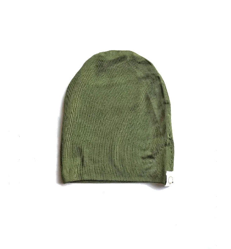 Olive Green Slouchy Beanie