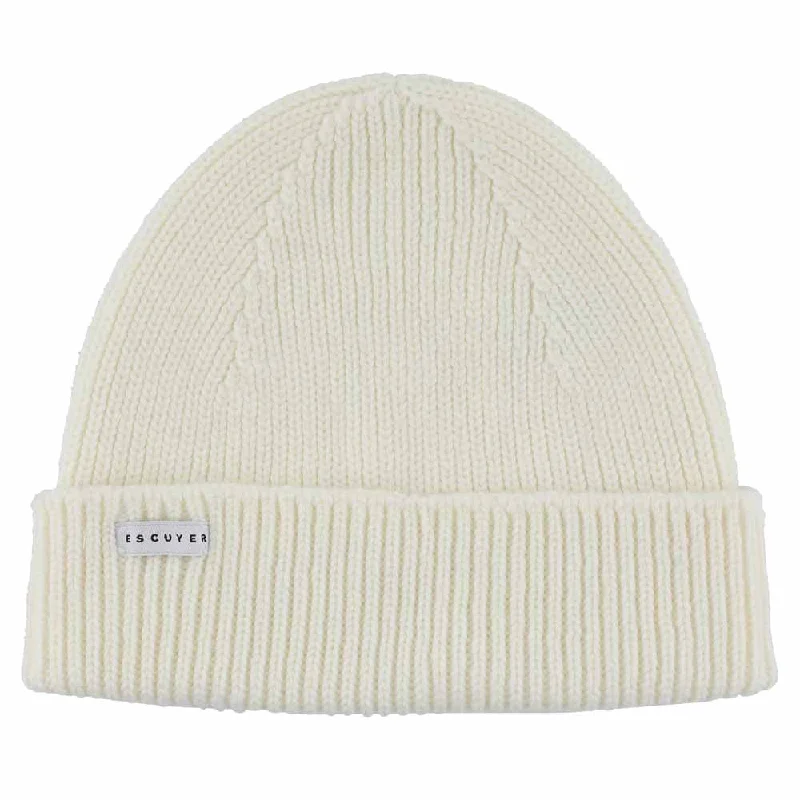 Ribbed Merino Beanie / Cream