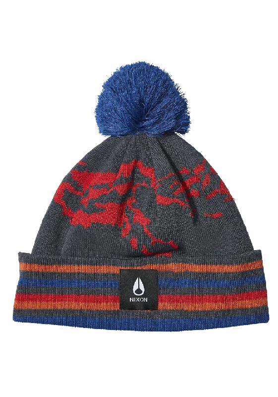 Ridge Pom Beanie - Navy / Multi