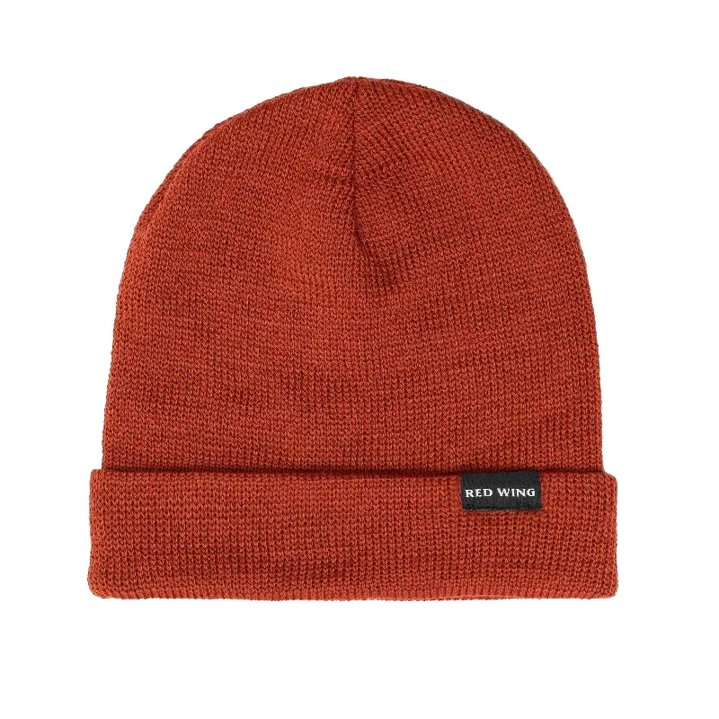 Shaniko Wool Jersey Beanie in Rust