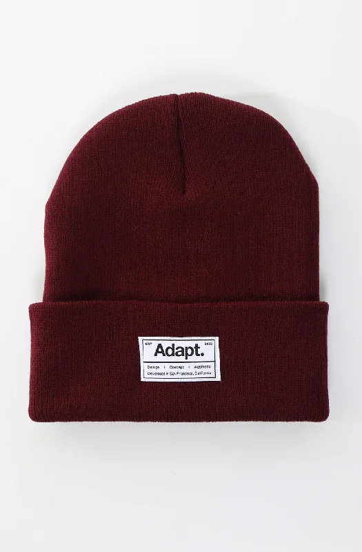 Shivan (Burgundy Cuff Beanie)