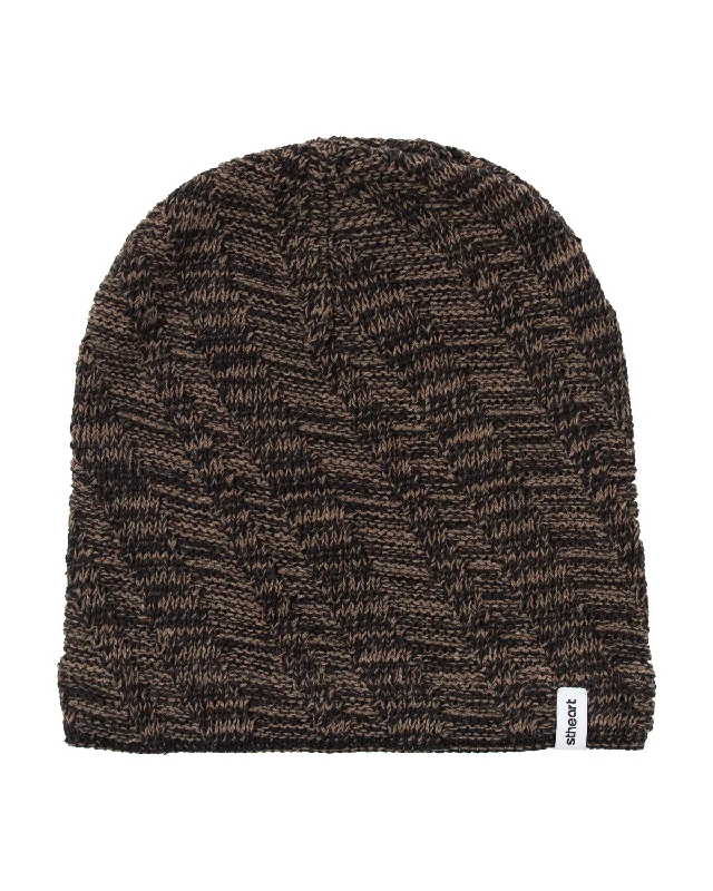 Staircase Slouch Beanie | Brown Onyx