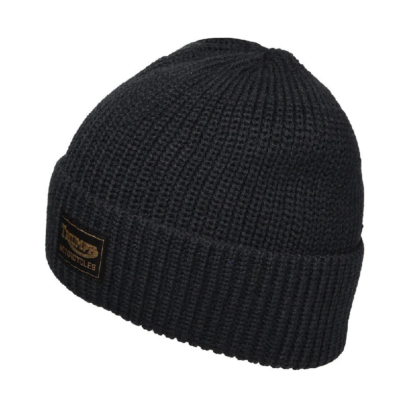 Triumph Motorcycles Watch Cap Cuffed Beanie Hat - Dark Navy