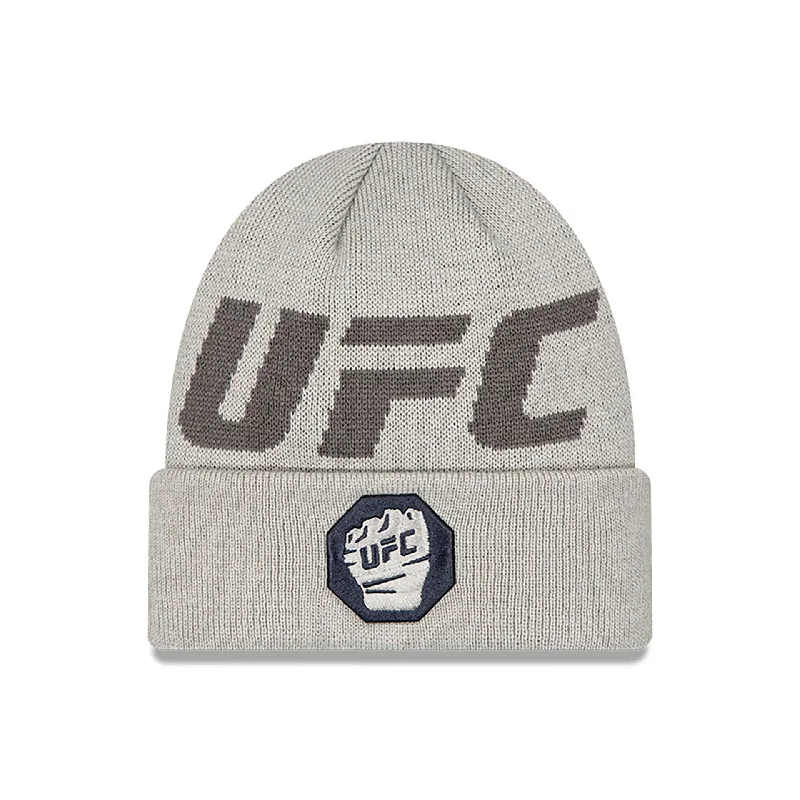 Ultimate Fighting UFC MMA Grey Cuff Knit Beanie Hat